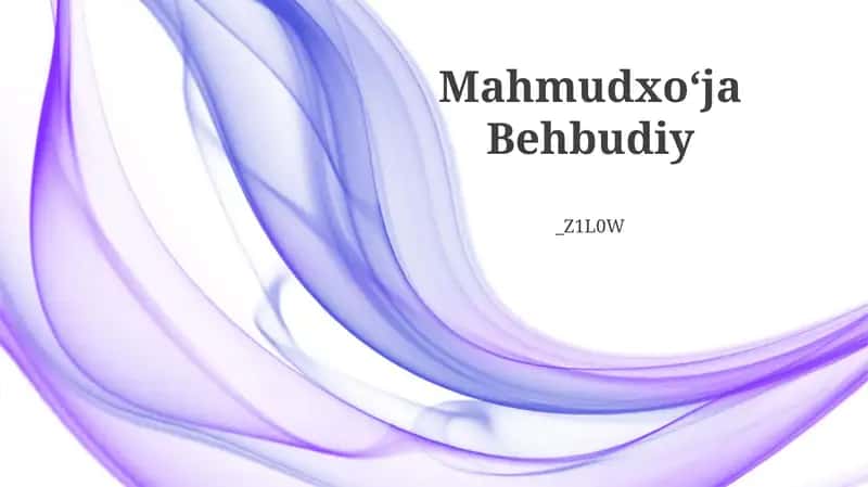 Mahmudxoʻja Behbudiy 1