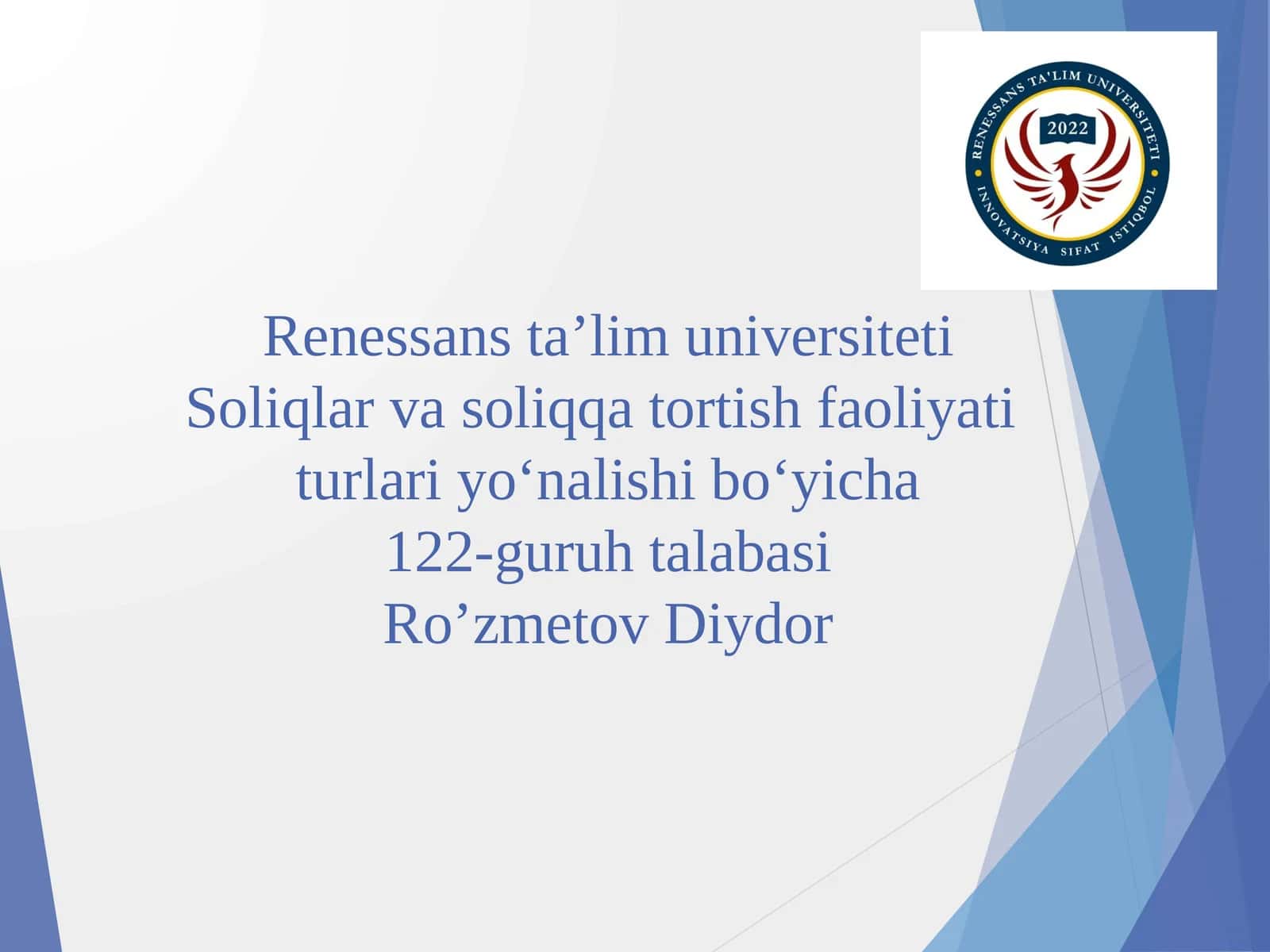 Soliqlarni undirish tartibi 1