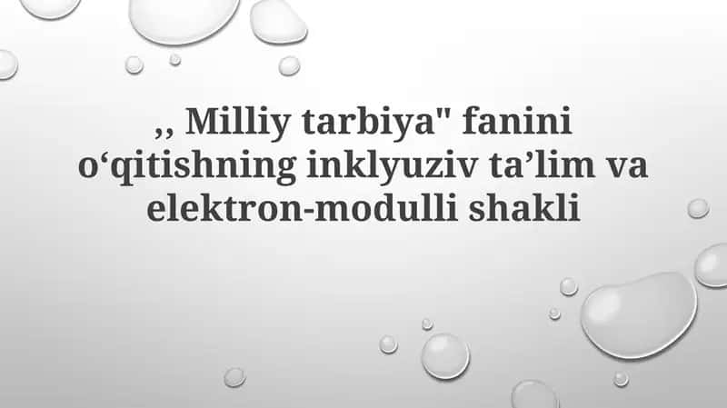 Milliy Tarbiya E-modullar 1