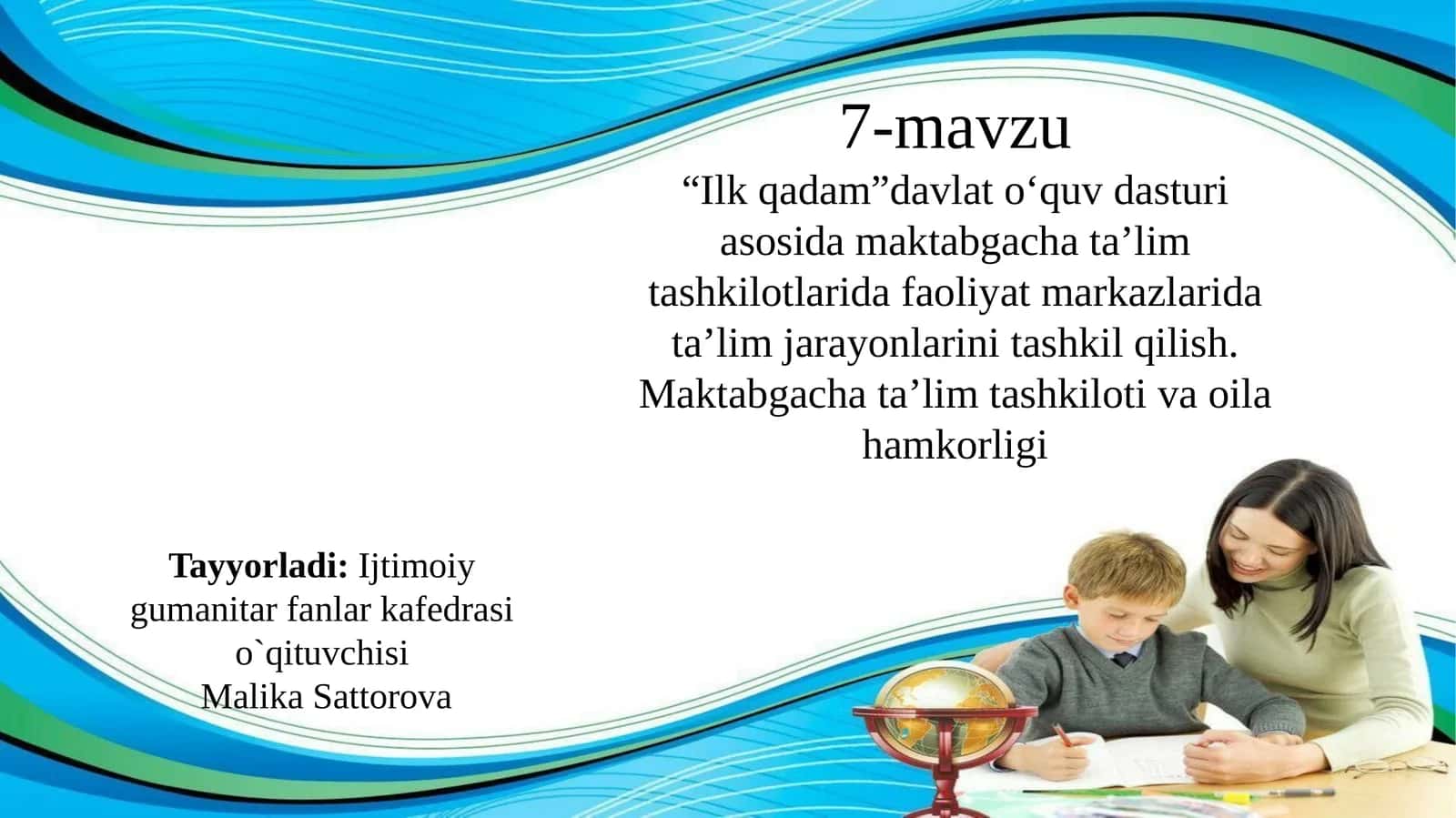 “Ilk qadam” davlat o‘quv dasturi 1