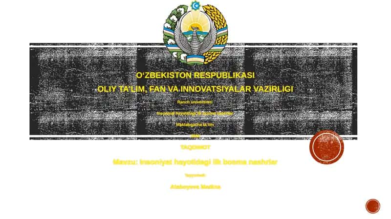 Insoniyat hayotidagi ilk bosma nashrlar 1