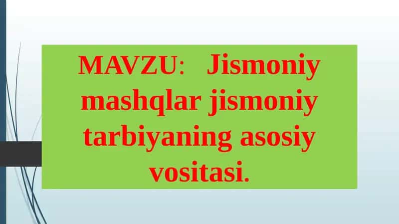 Jismoniy mashqlar 1