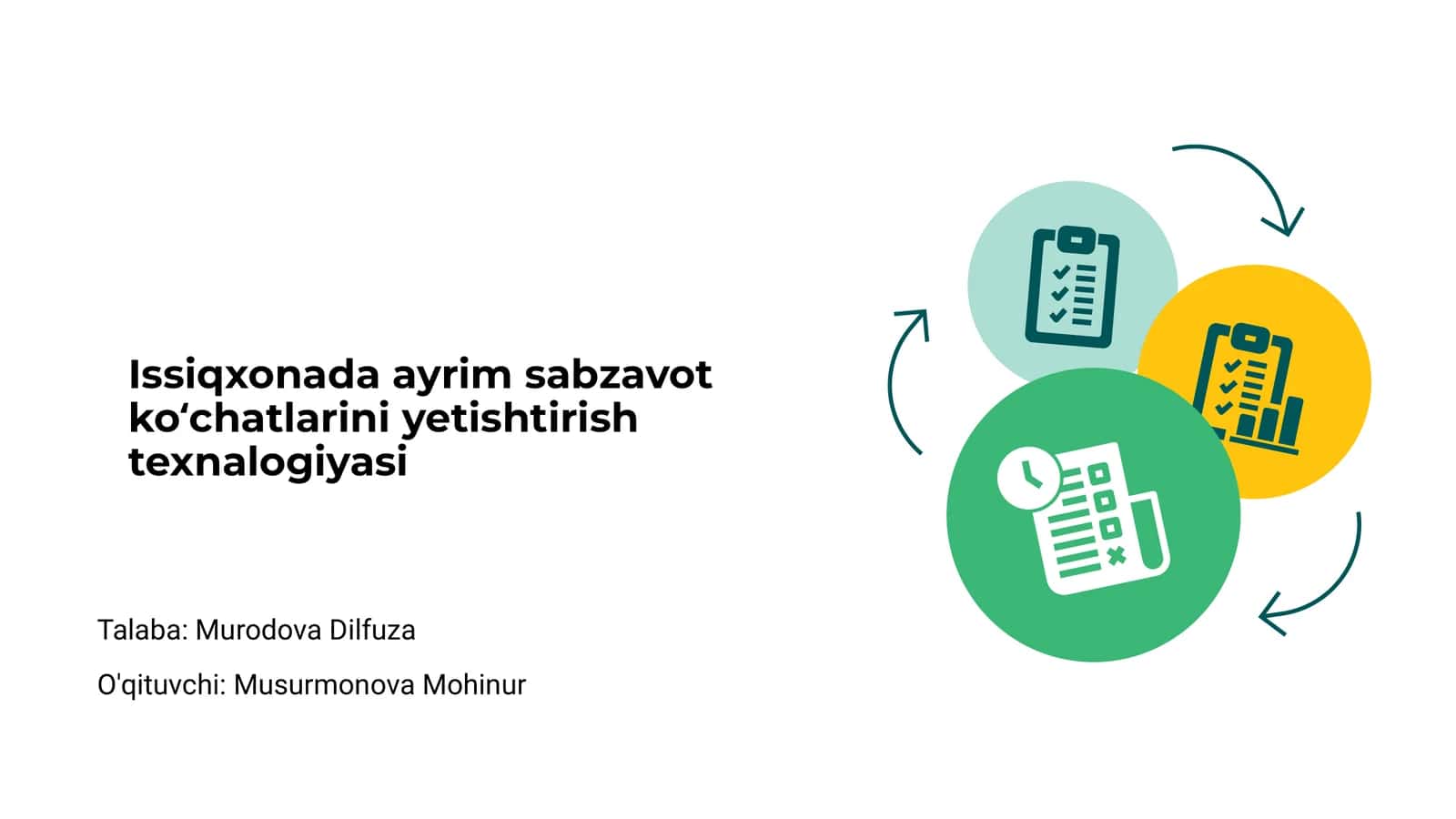 Issiqxonada ayrim sabzavot koʻchatlarini yetishtirish texnalogiyasi 1