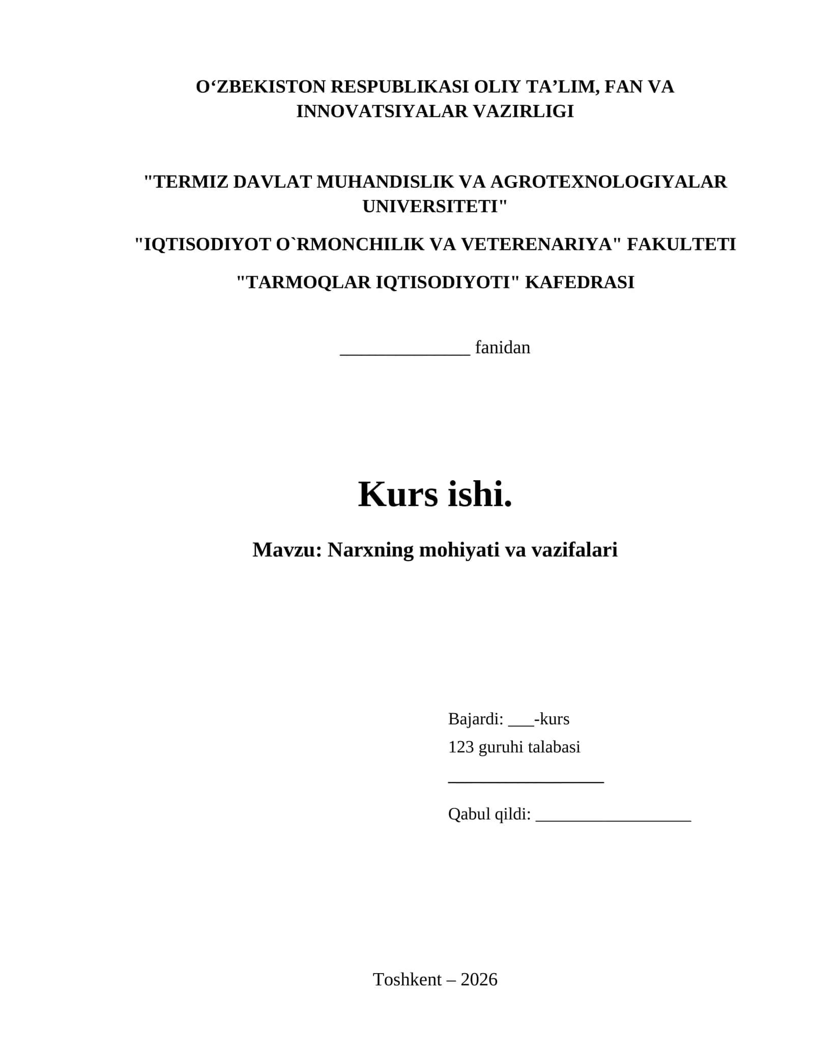Narxning mohiyati va vazifalari 1
