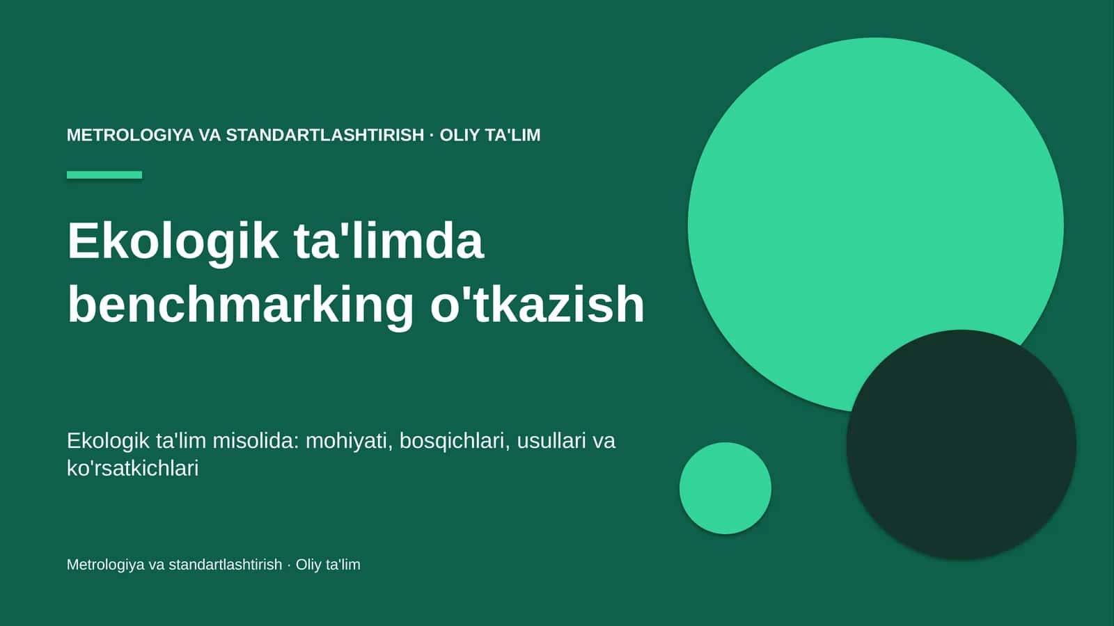 ekologik ta'limda benchmarking o'tkazish 6347 1