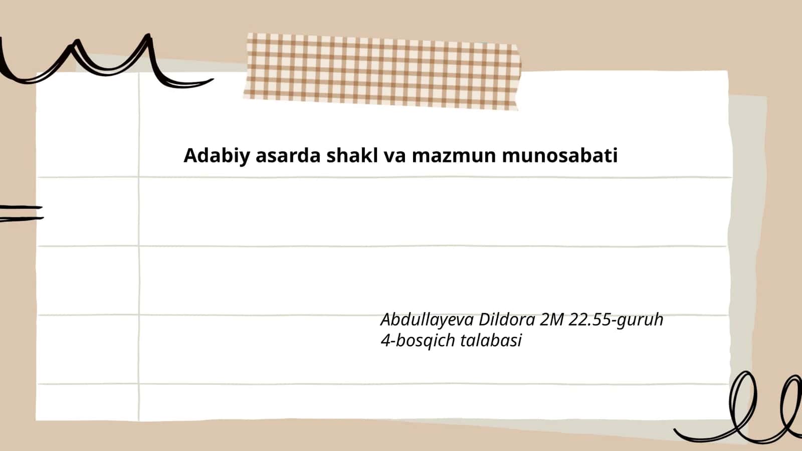 Adabiy asarda shakl va mazmun munosabati 1