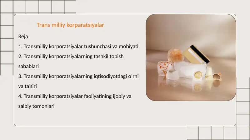 Trans milliy korparatsiyalar 1