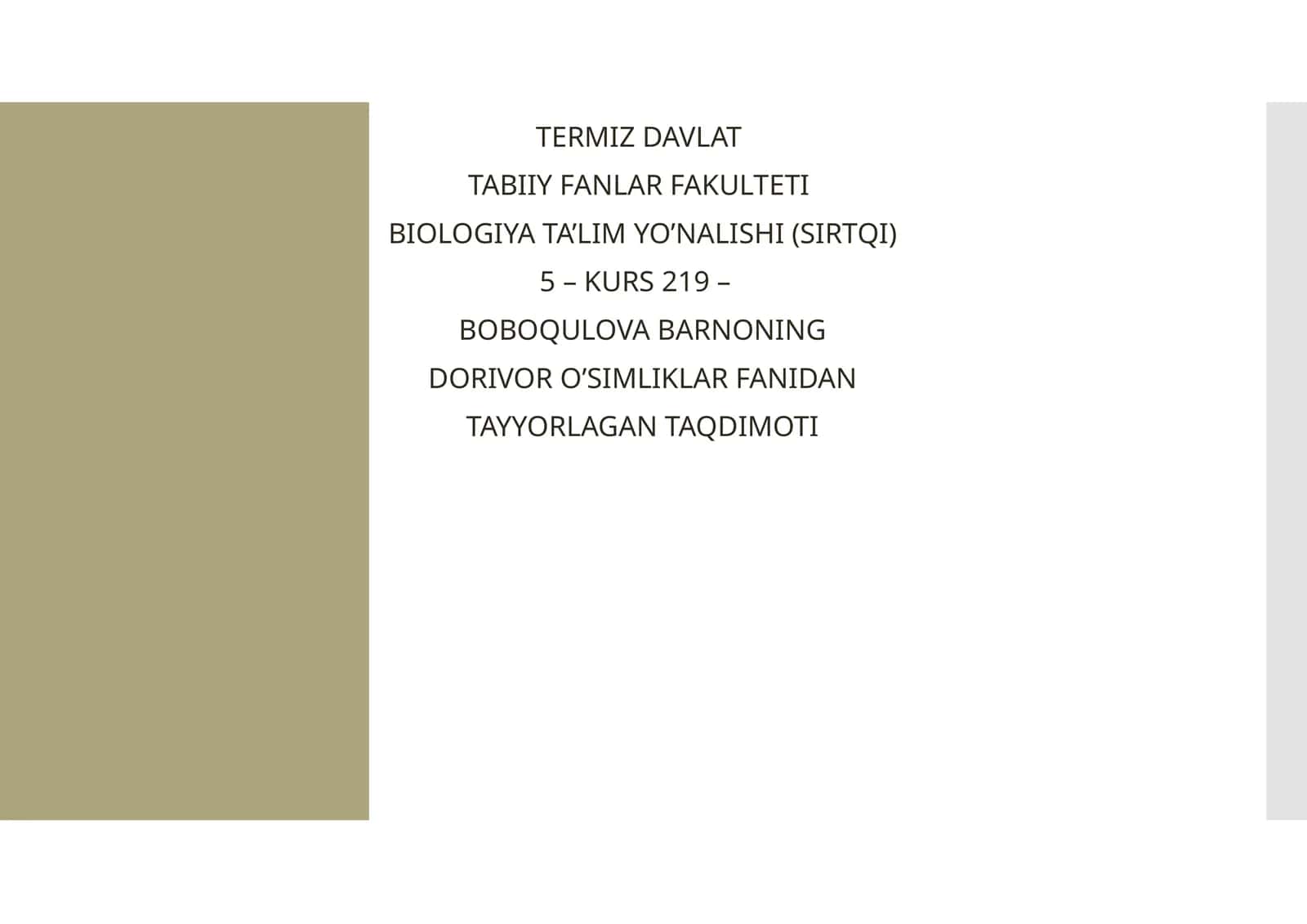 Farmakognoziya Fani 1