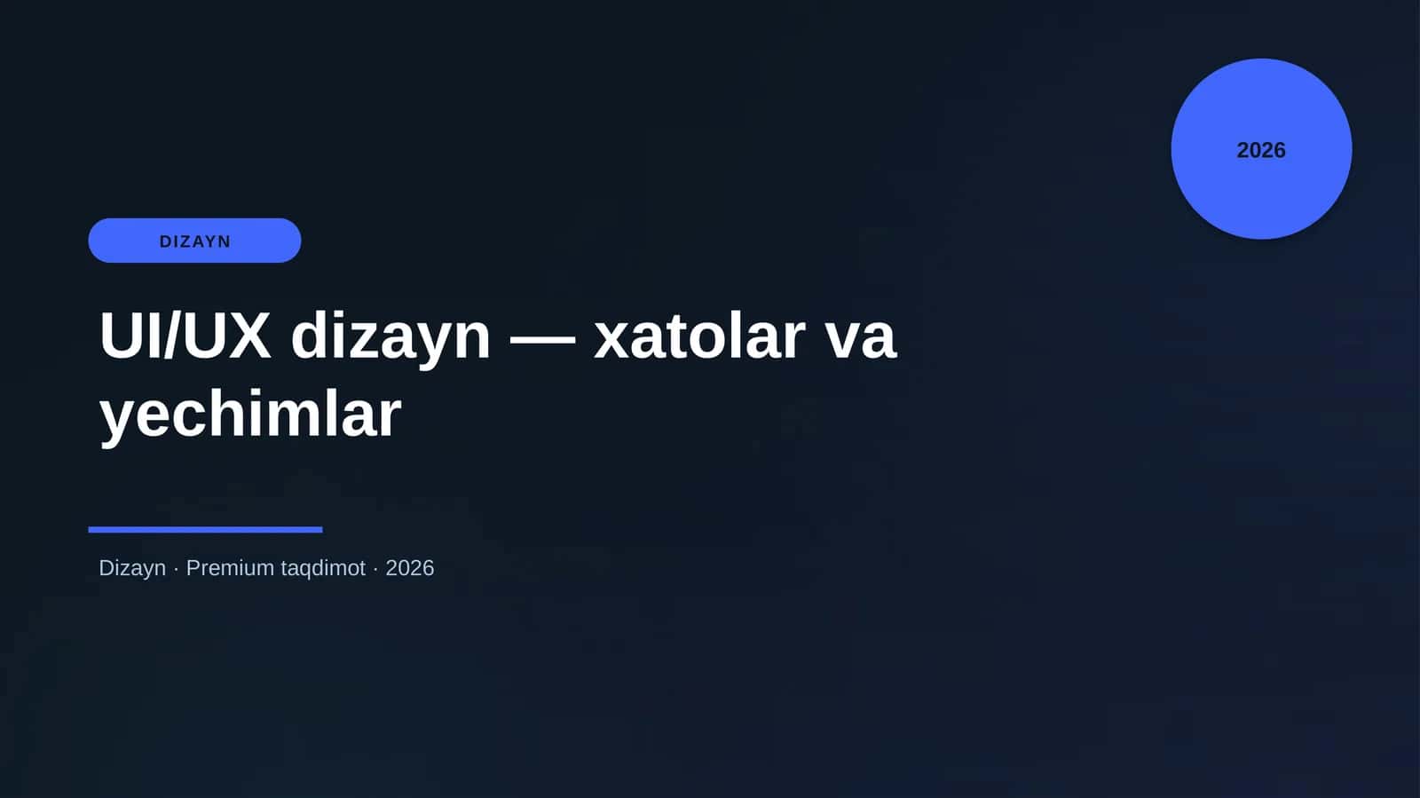 UI/UX dizayn — xatolar va yechimlar 1
