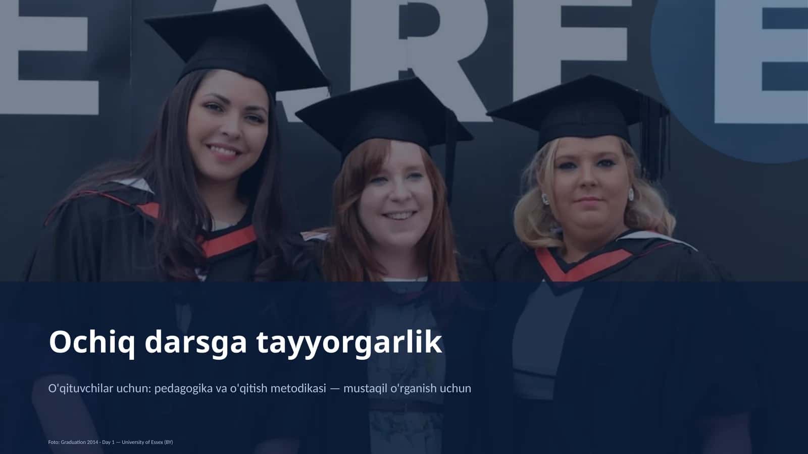 Ochiq darsga tayyorgarlik bo'yicha pedagogika va o'qitish metodikasi 1
