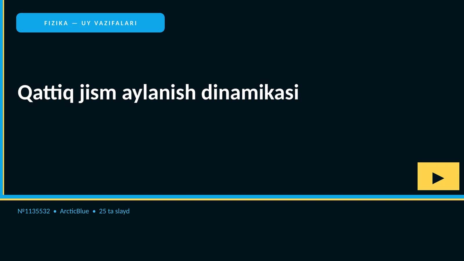 FIZIKA — UY VAZIFALARI 1