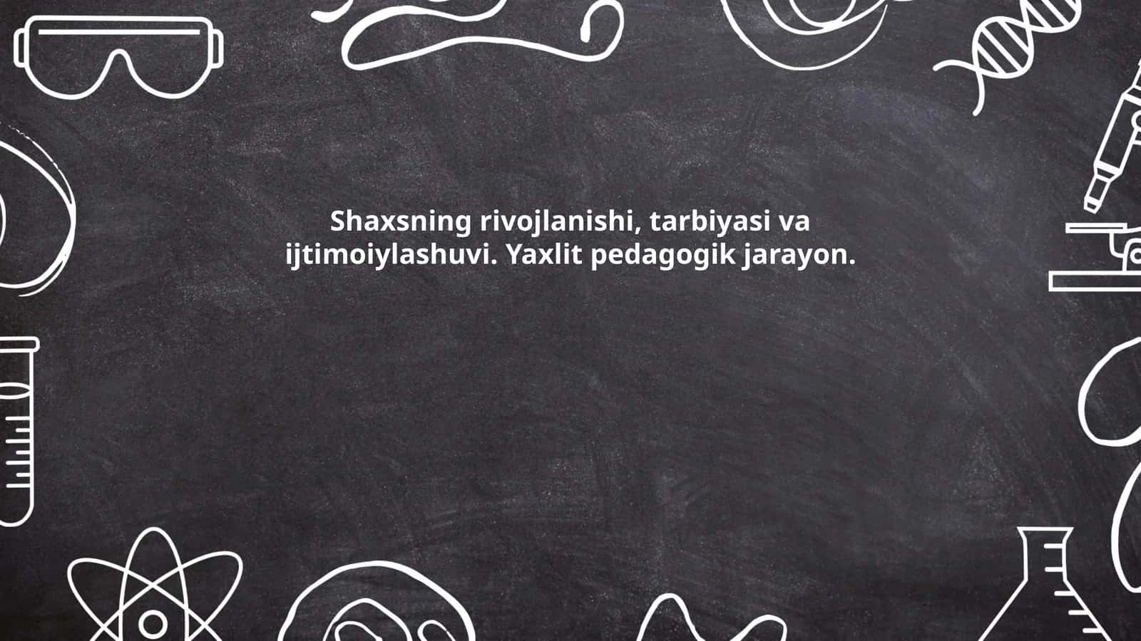 Shaxsning rivojlanishi bosqichlari 1