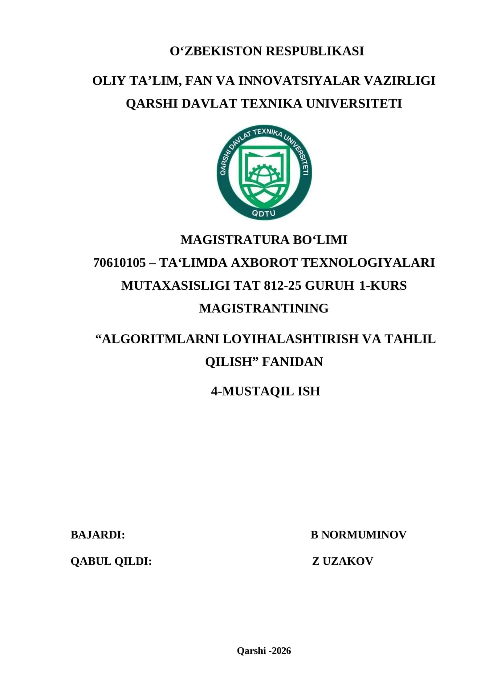 Tartiblash va saralash algoritmlari 1