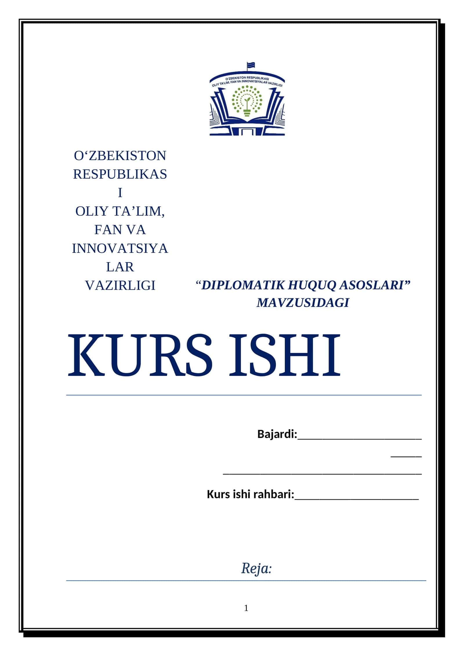 DIPLOMATIK HUQUQ ASOSLARI 1