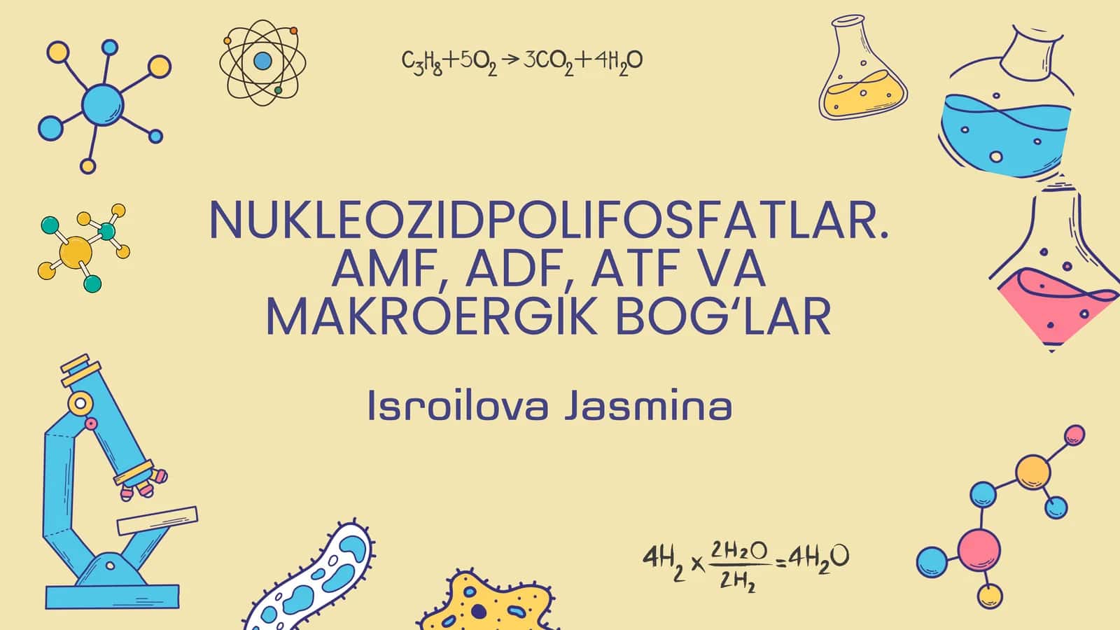 NUKLEOZIDPOLIFOSFATLAR. AMF, ADF, ATF VA MAKROERGIK BOG‘LAR 1
