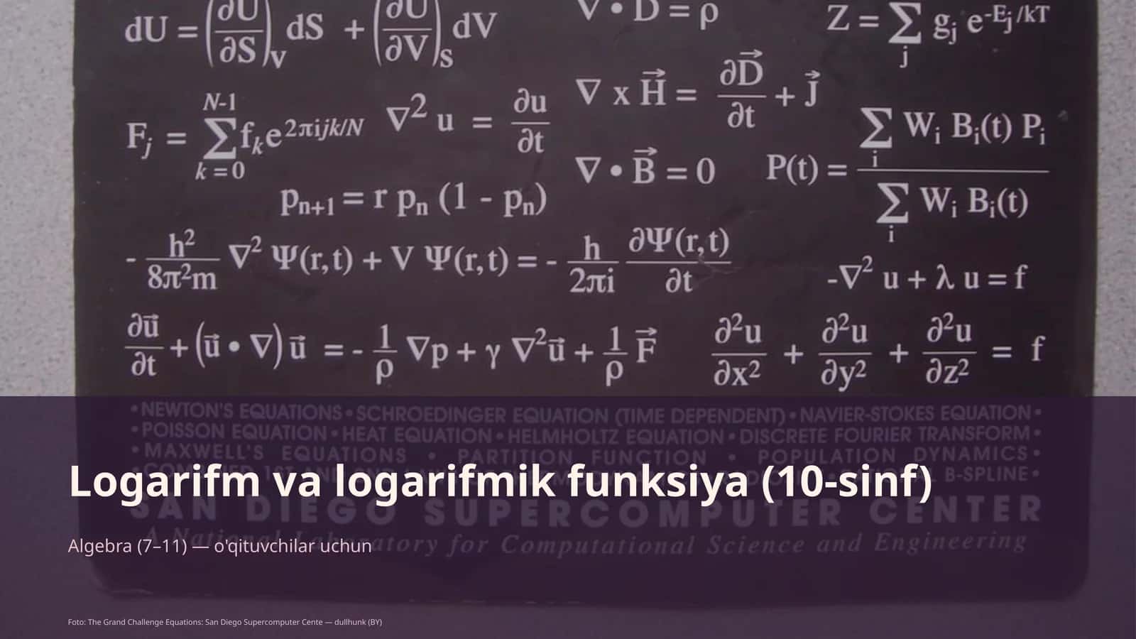 Logarifm va logarifmik funksiya (10-sinf) 1