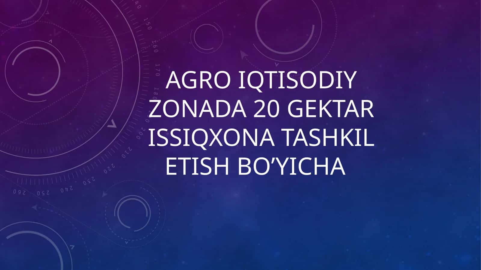 Agroiqtisodiy zonada 20 gektar issiqlik xonatashkiloti 1