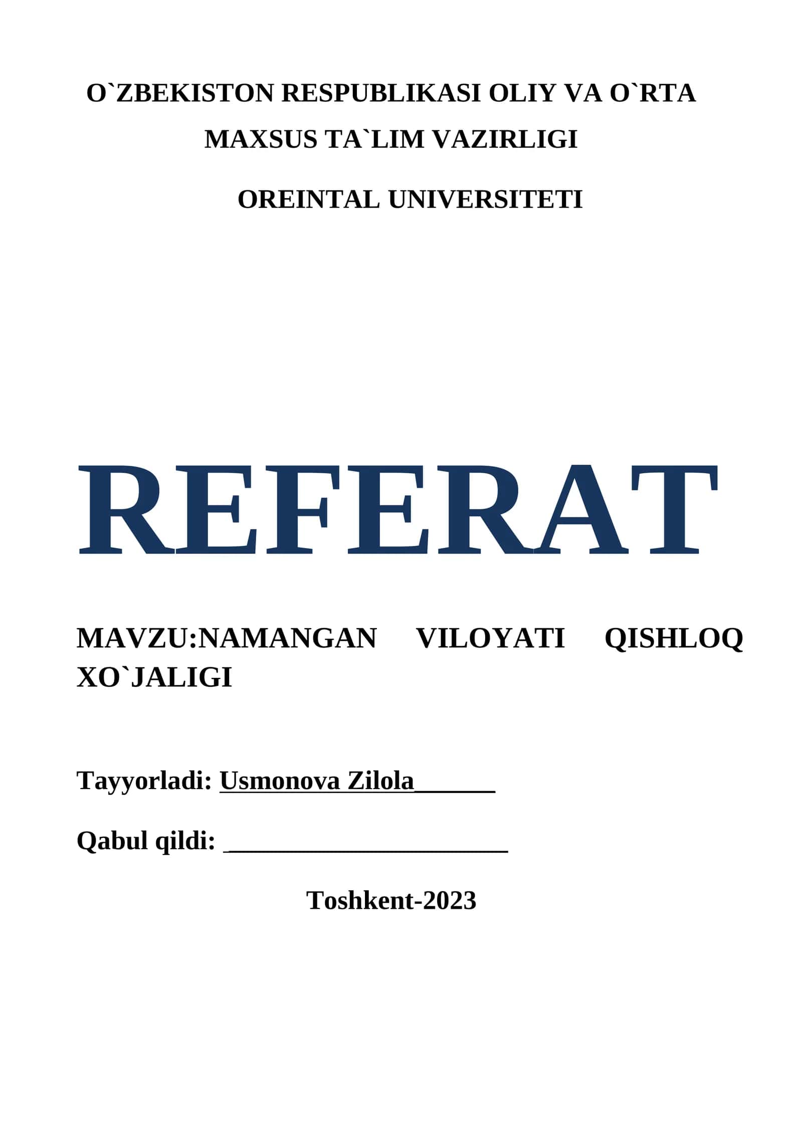 Namangan viloyati qishloq xo`jaligi 1