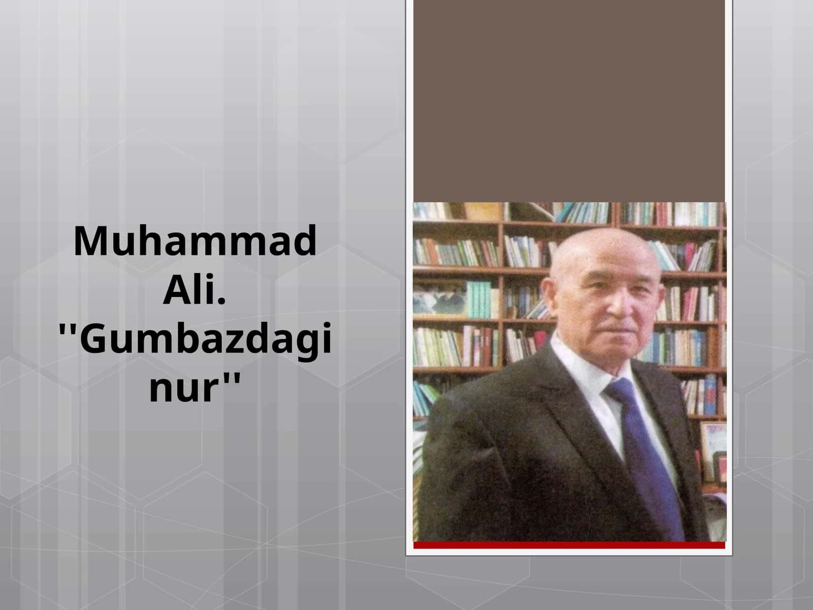 ''Gumbazdagi nur'' asari 1
