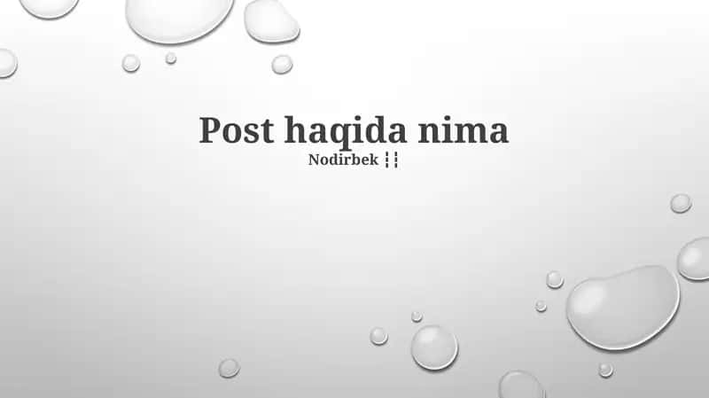 Postning ta'siri 1