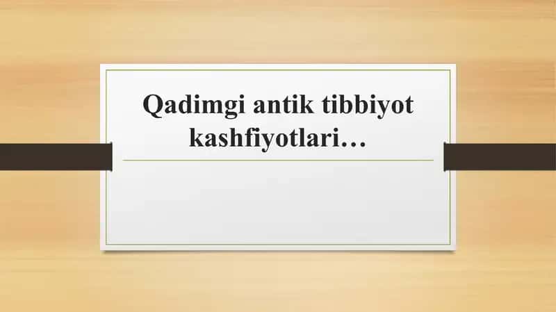Qadimgi Sharq dati bbiyot kashfiyotlari 1