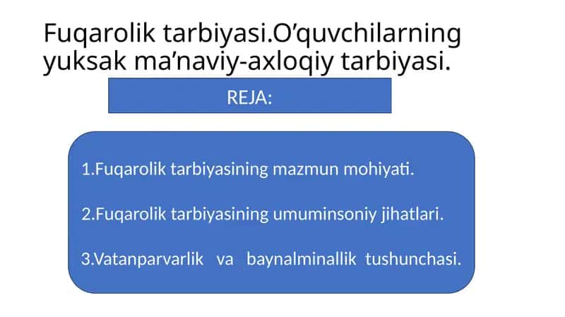 Fuqarolik Tarbiyasi 1