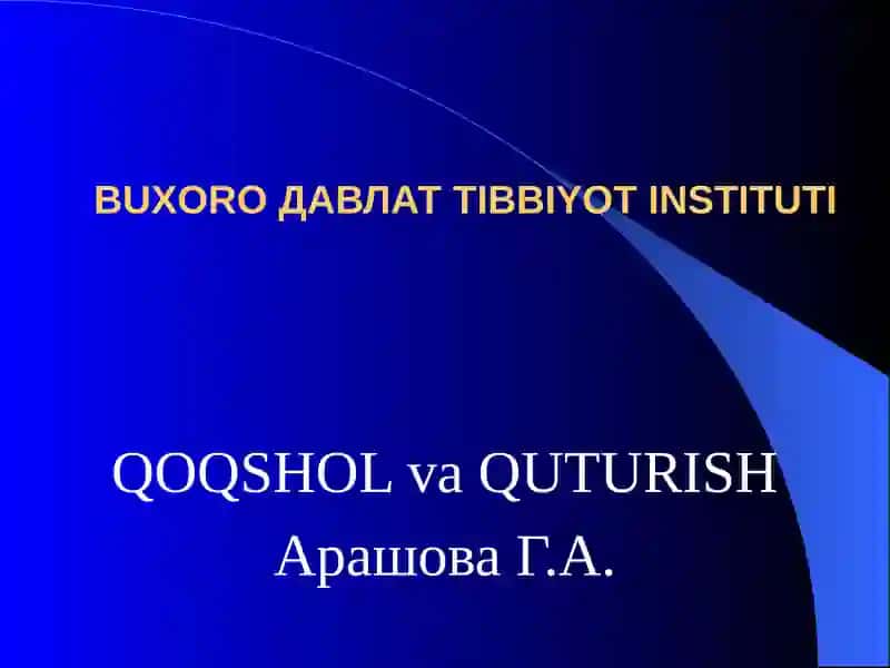QOQSHOL va QUTURISH