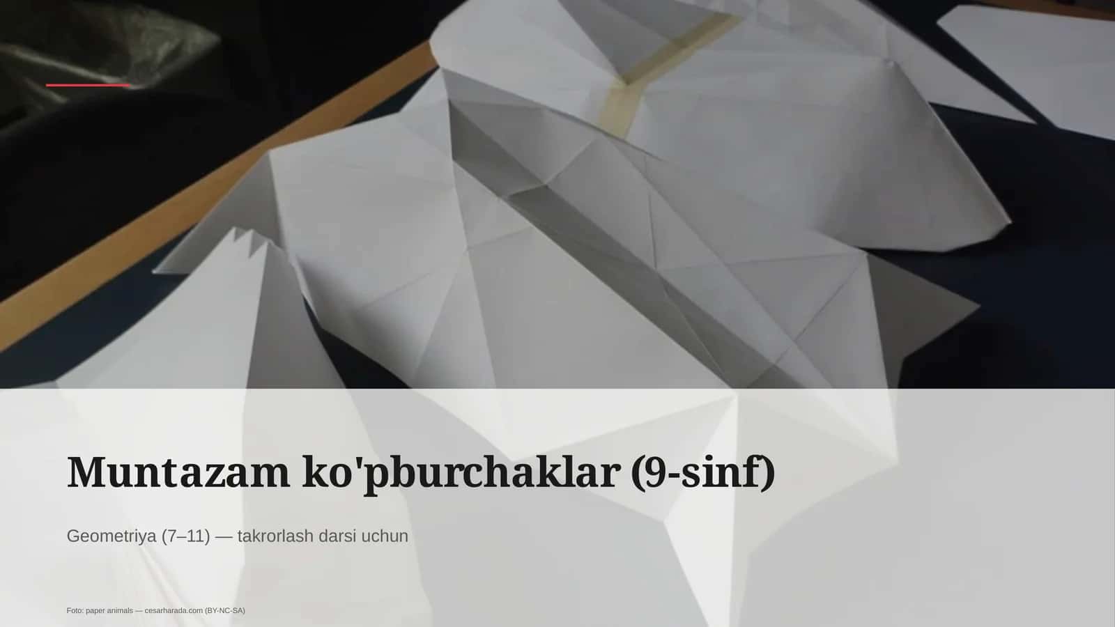 Muntazam ko'pburchaklar (9-sinf) 1