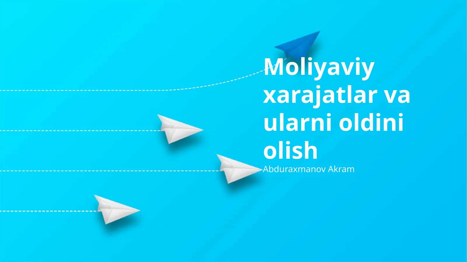 Moliyaviy xarajatlar va ularni oldini olish 1