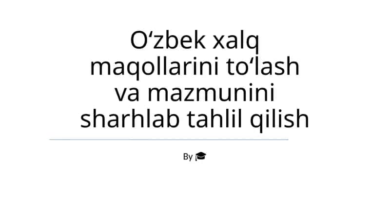 Ajdodlar donoligi 1
