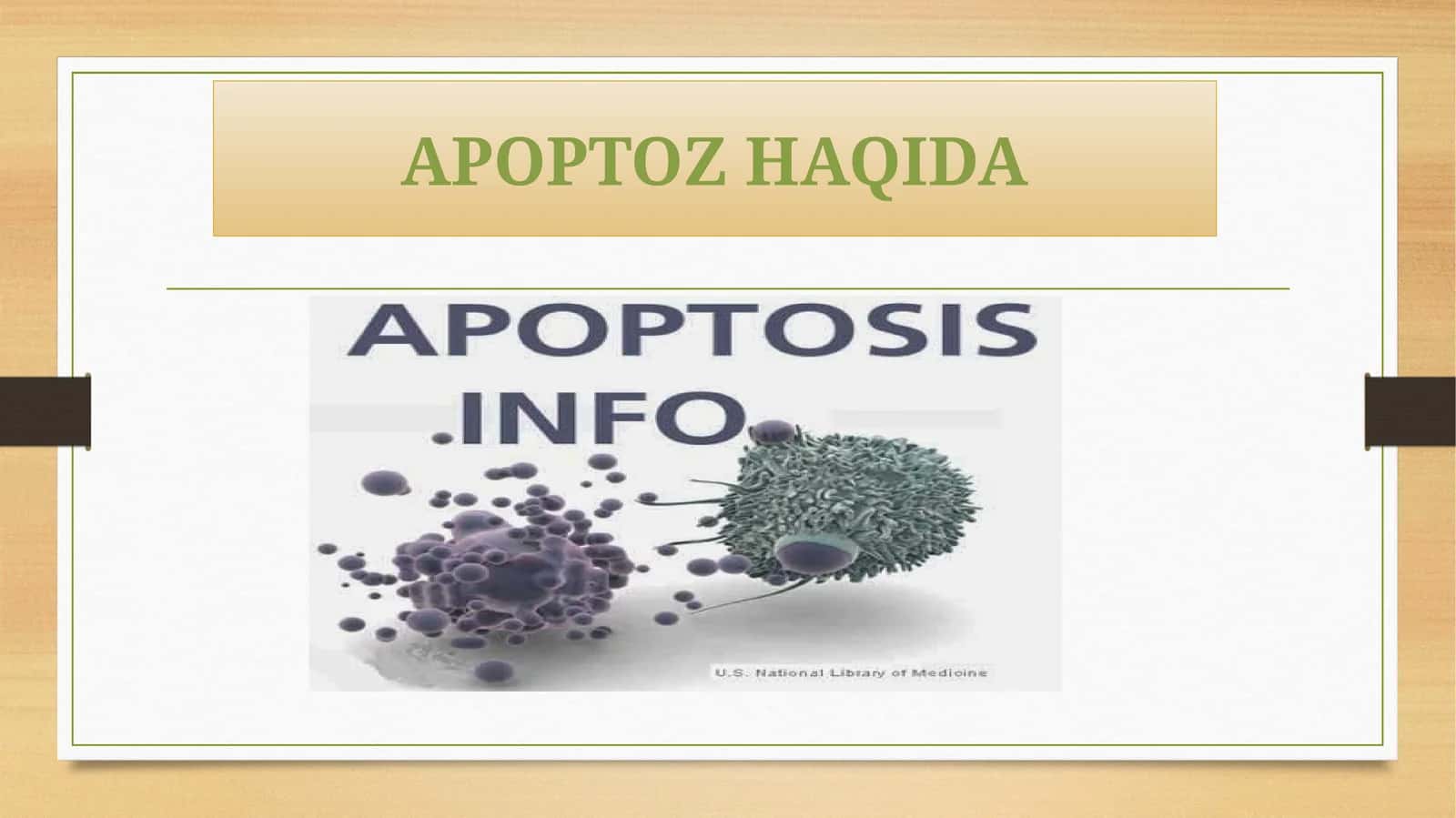 Apoptoz haqida 1