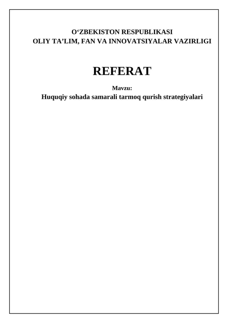 Huquqiy sohada samarali tarmoq qurish strategiyalari 1