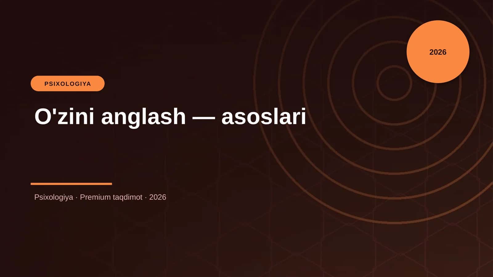 O'zini anglash — asoslari 1