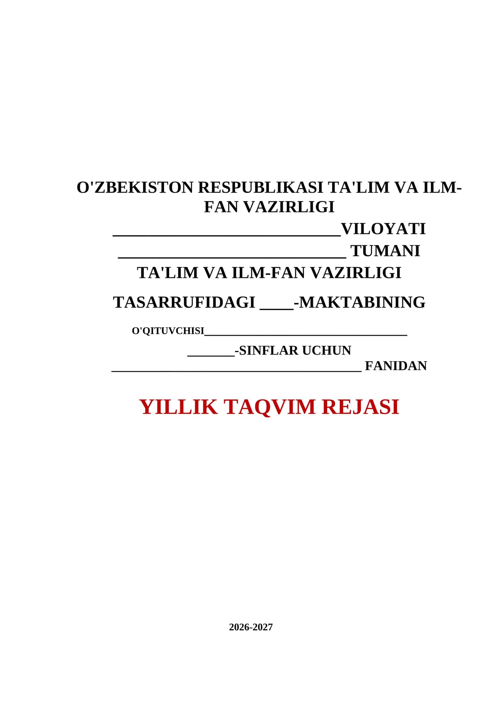 Taqvim ish reja yuzi  2026-2027 1