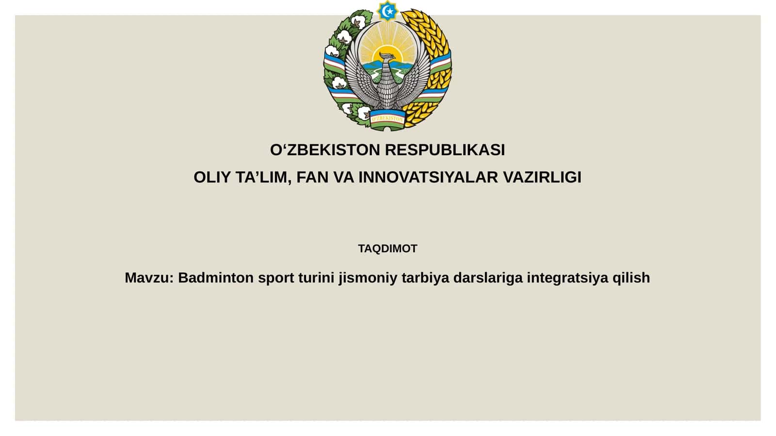 Badminton sporti jismoniy tarbiya darslariga integratsiya qilish 1