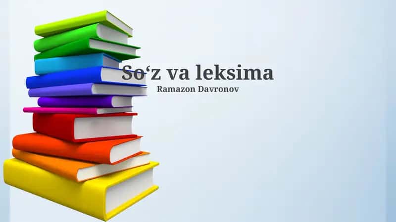 Soʻz va leksima 1