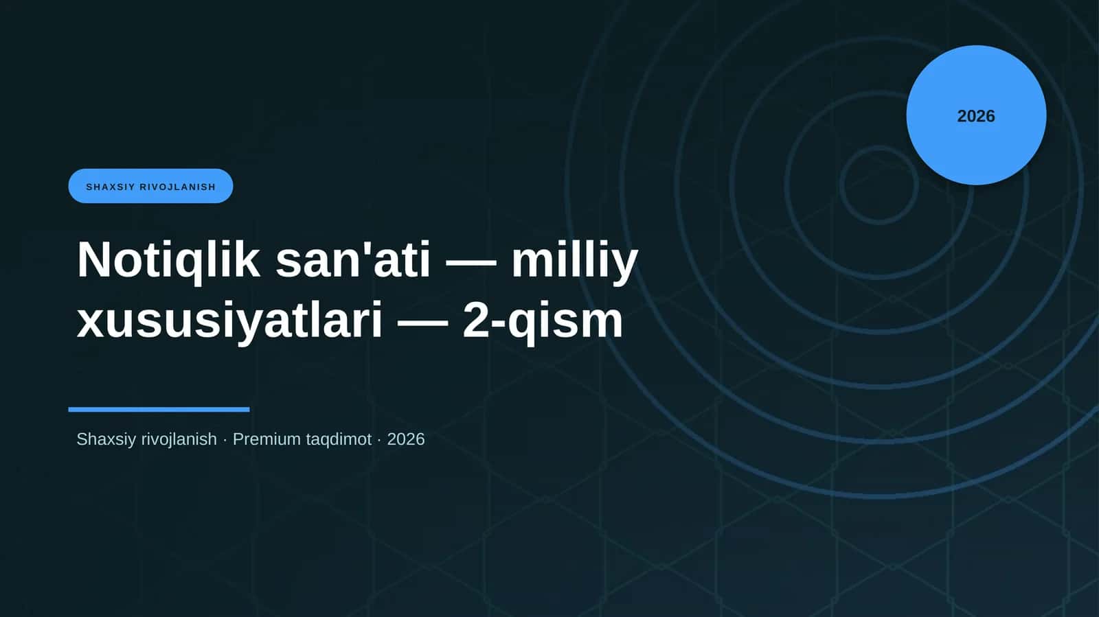 Notiqlik san'ati — milliy xususiyatlari — 2-qism 1
