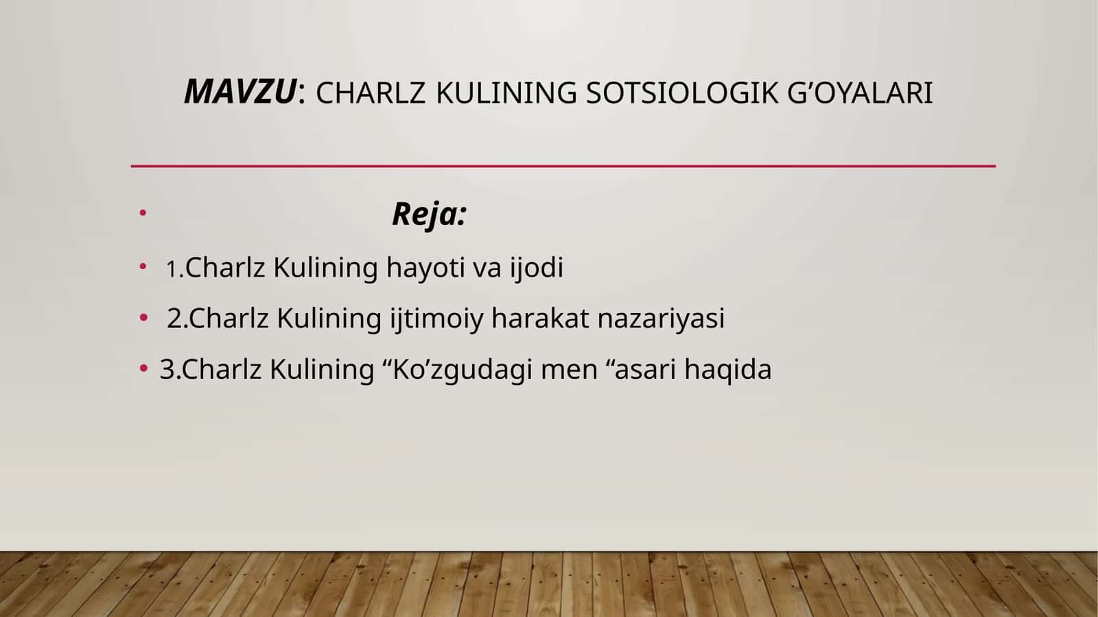 charlz kulining sotsiologik g’oyalari 1