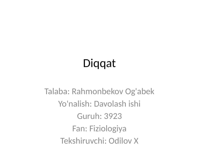 Diqqat 1