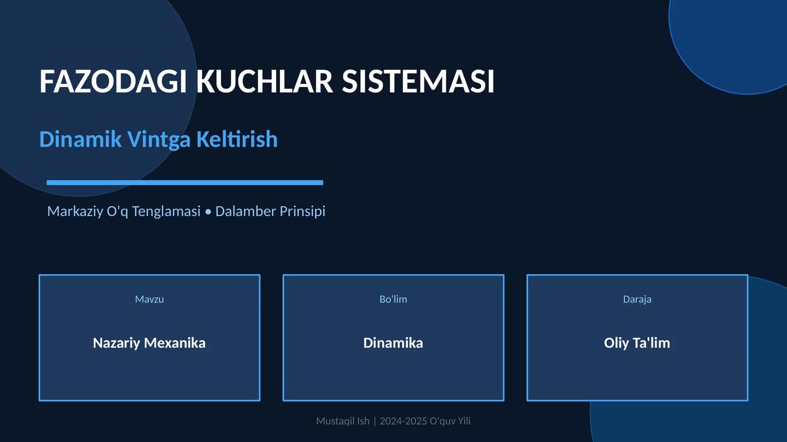 FAZODAGI KUCHLAR SISTEMASI 1