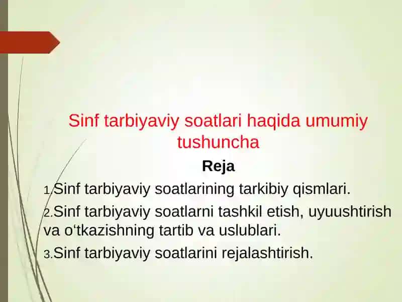 Sinf tarbiyaviy soatlari 1