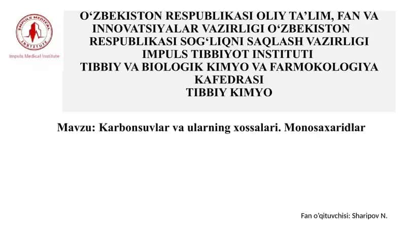 Monosaxaridlar 1