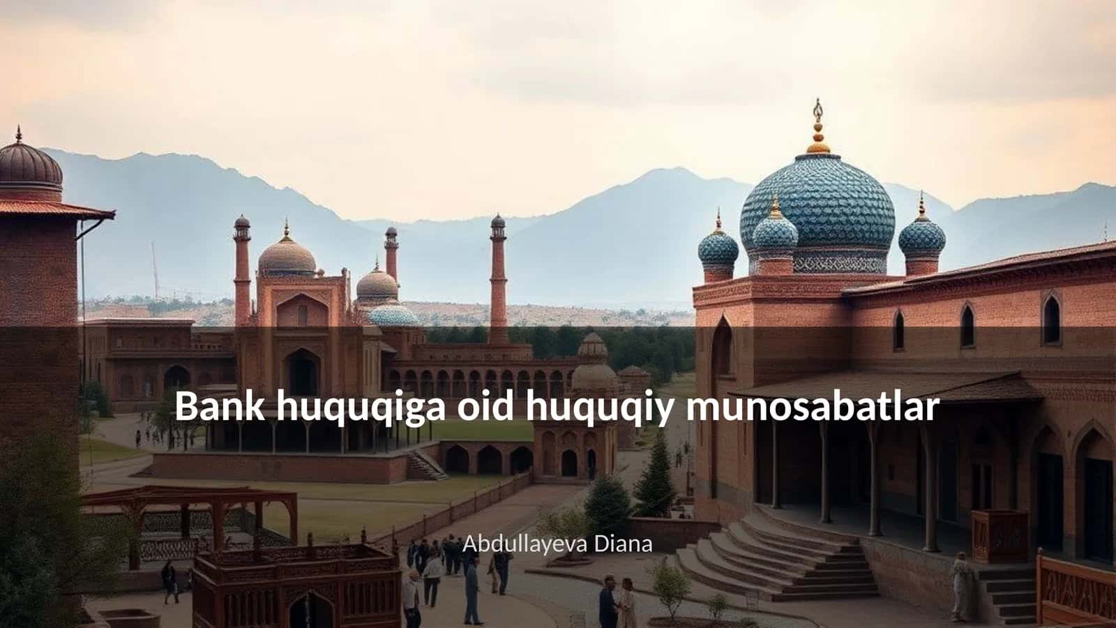 Bank huquqiga oid huquqiy munosabatlar 1