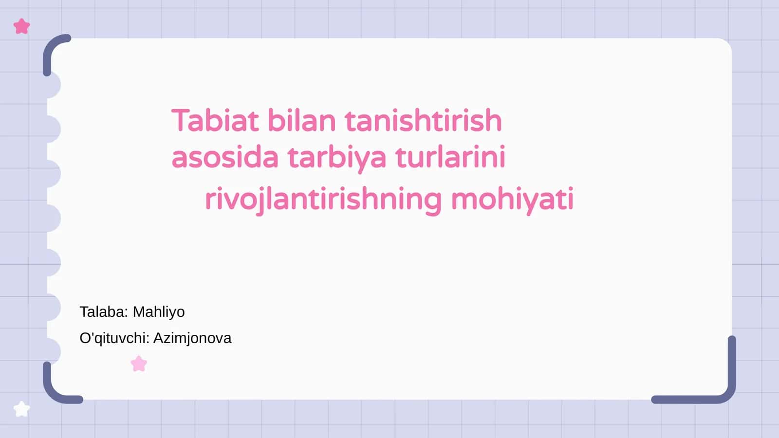 Tabiat bilan tanishtirish 1