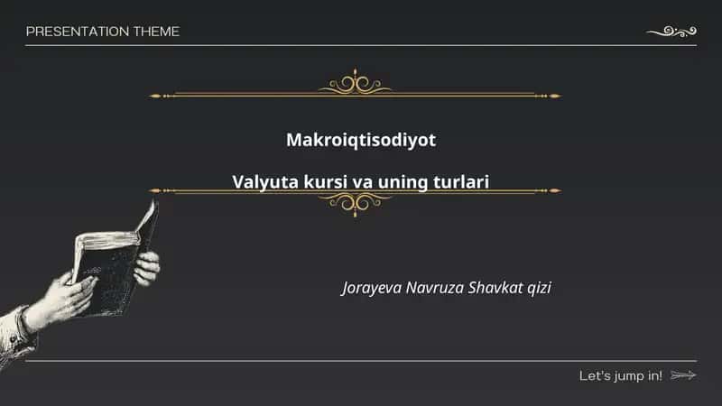Valyuta kursi va uning turlari 1