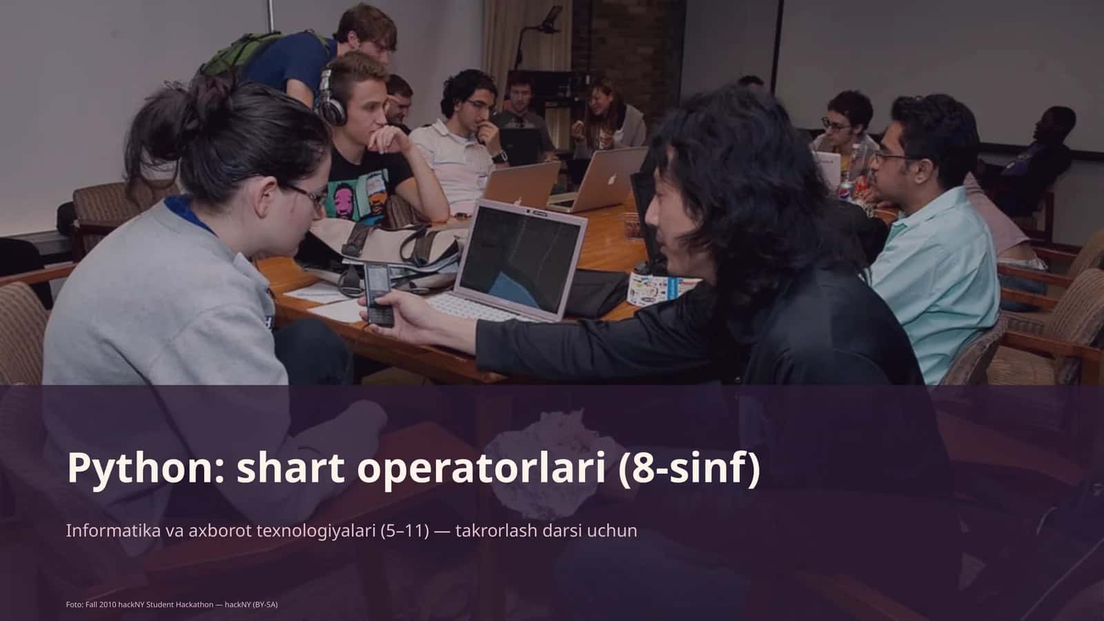 Python: shart operatorlari (8-sinf) 1