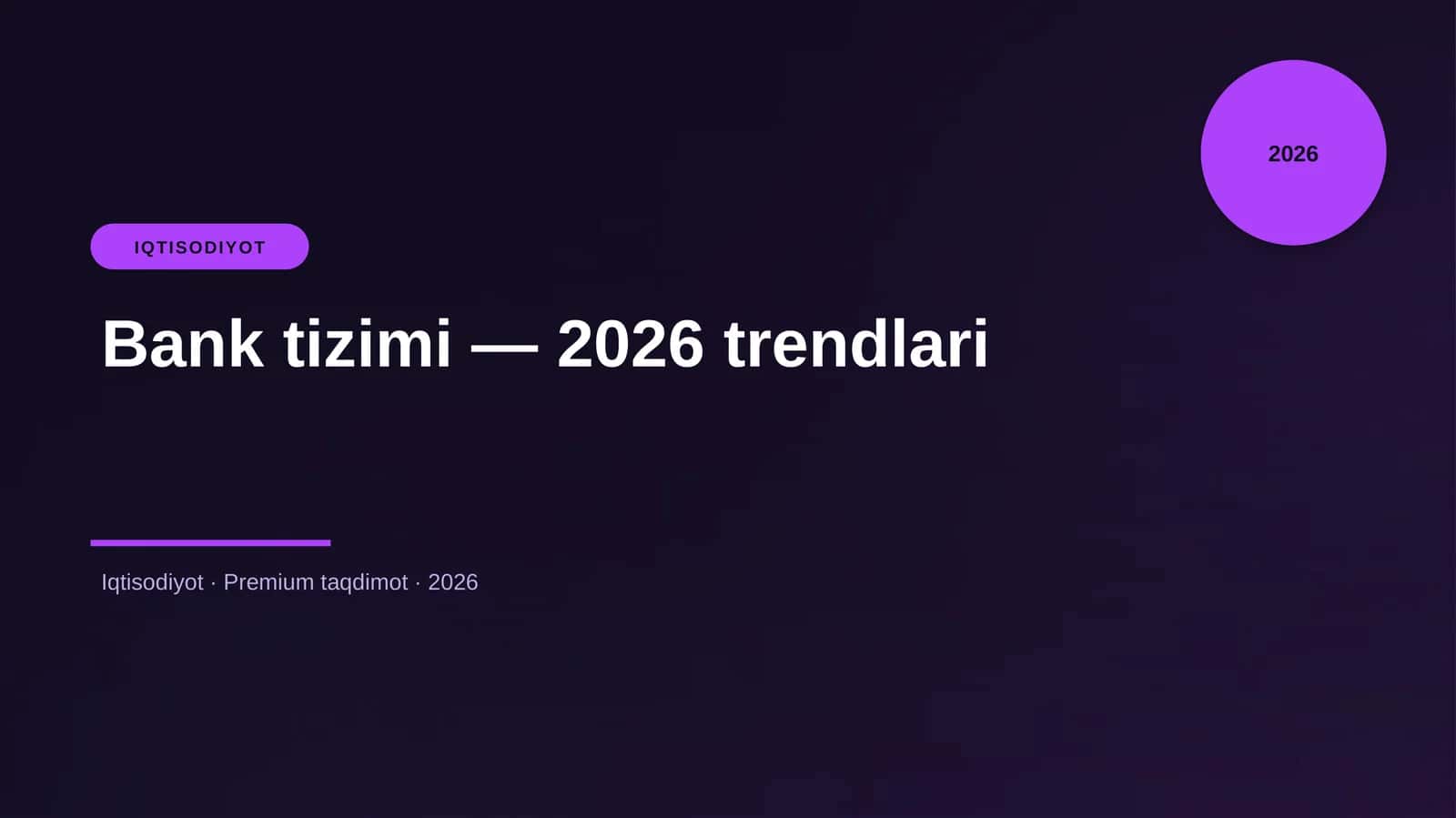 Bank tizimi — 2026 trendlari 1
