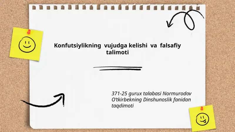 Konfutsiylikning vujudga kelishi va falsafiy talimoti 1