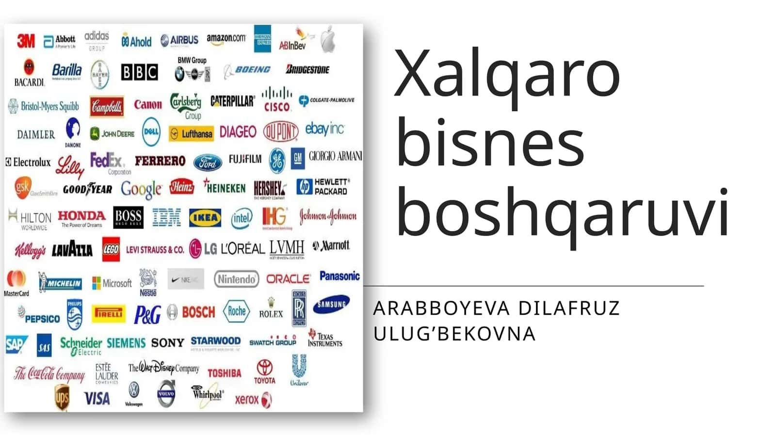 Xalqaro bisnes boshqaruvi 1