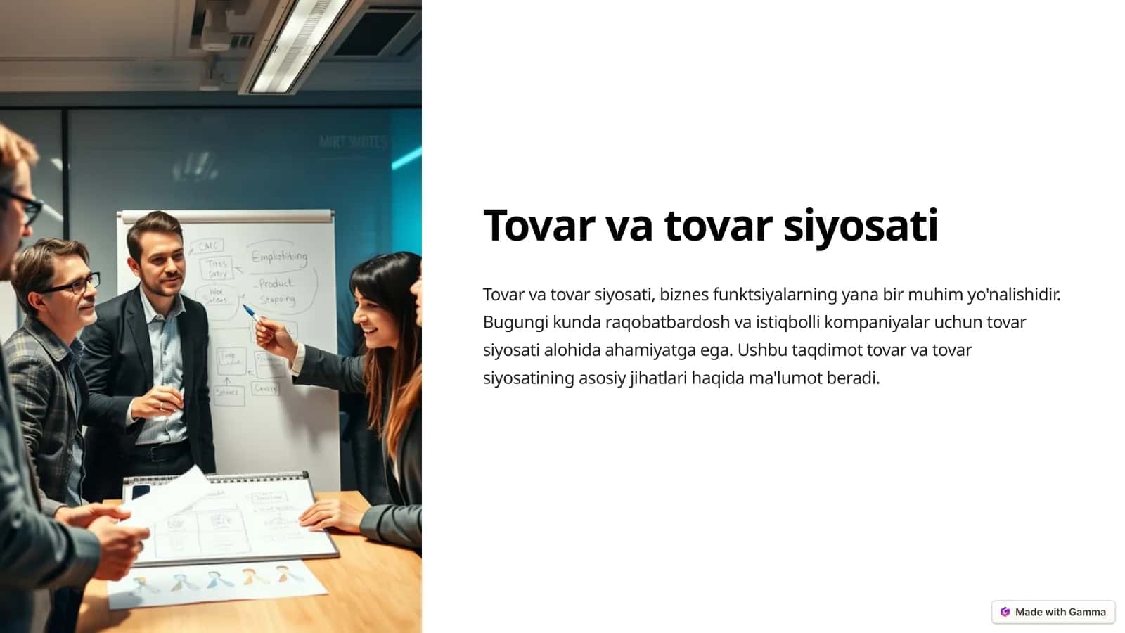 Tovar va tovar siyosati 1